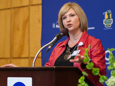 Dr. LouAnn Woodward, vice chancellor for health affairs and dean of the School of Medicine